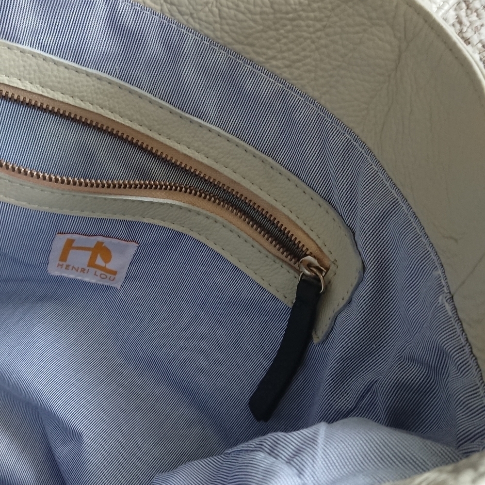 Henri Lou cream color Leather Hobo bag - Picture 8 of 16